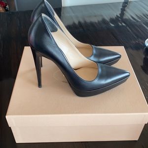 Prada Capretto Platform Pump Size 37